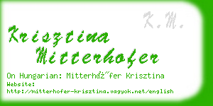 krisztina mitterhofer business card